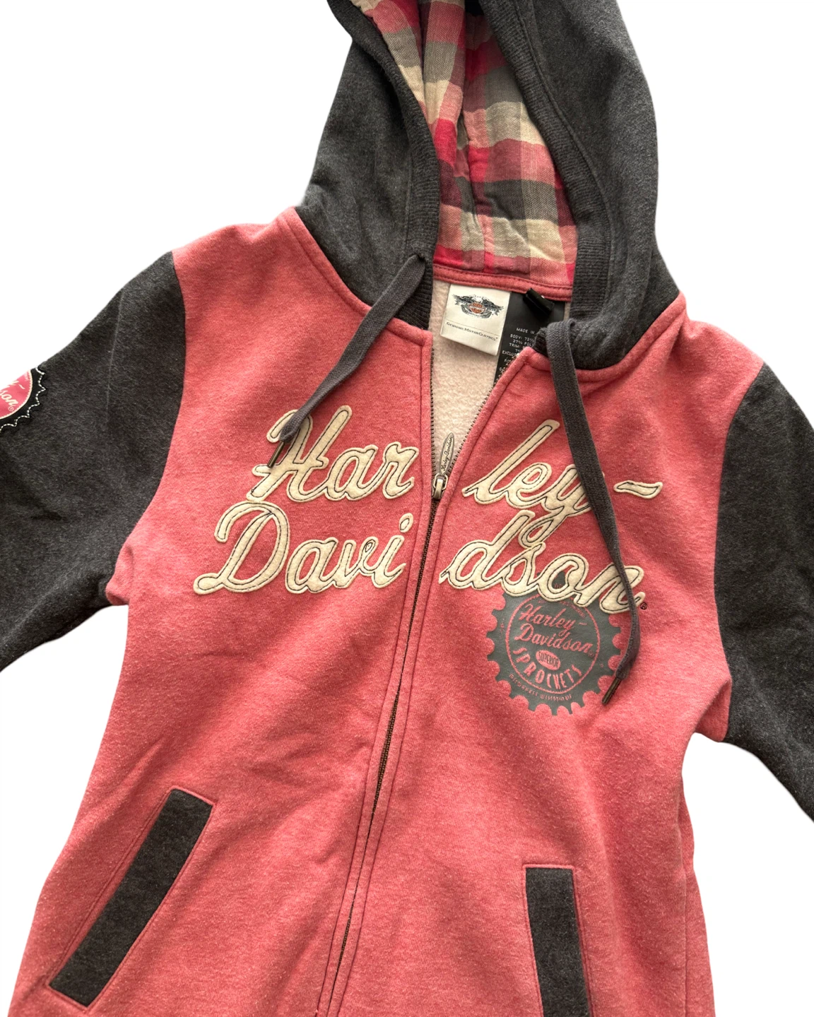 Harley Davidson Pink & Grey Hoodie - photo 2