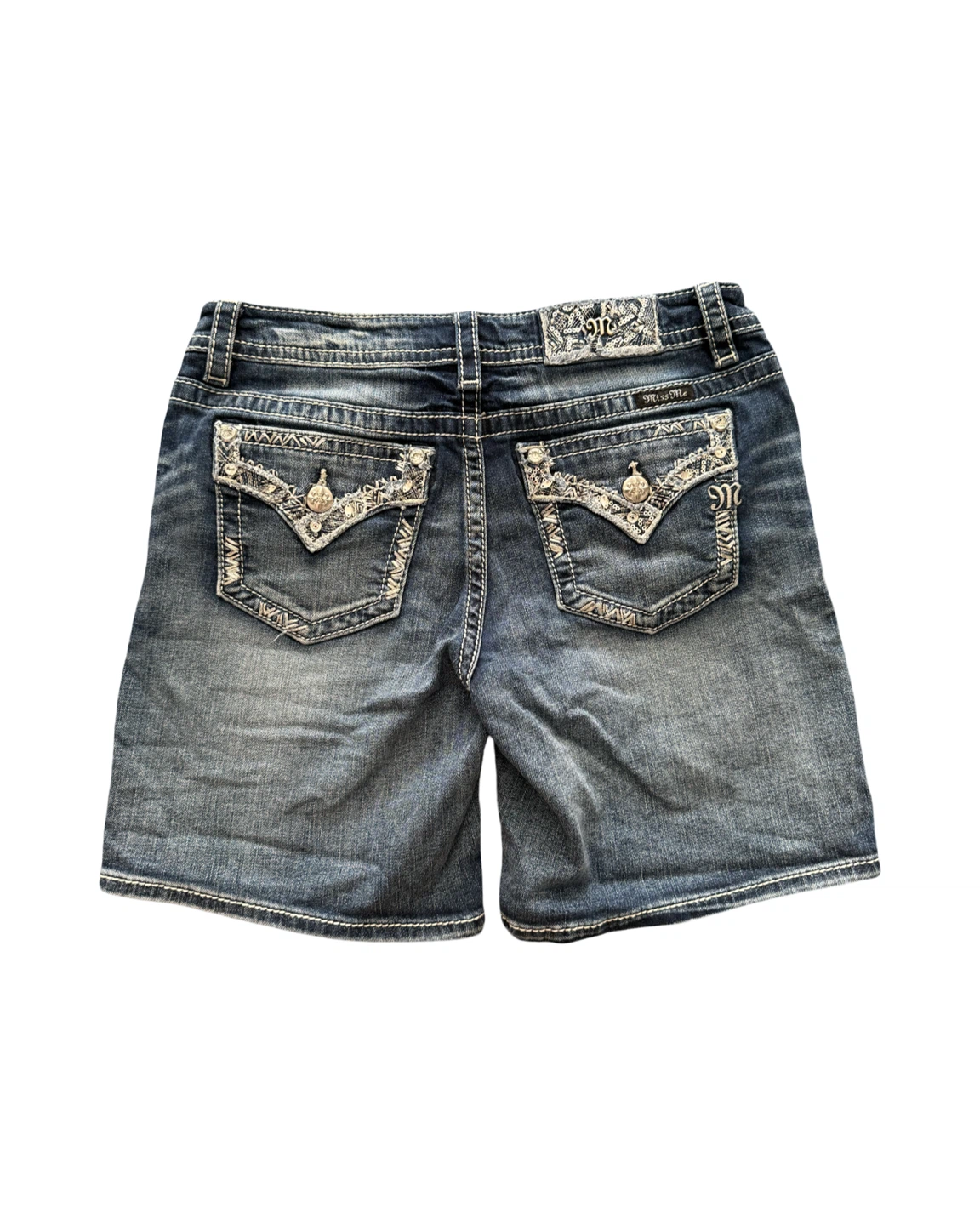 Y2K Miss Me Denim Shorts - photo 4