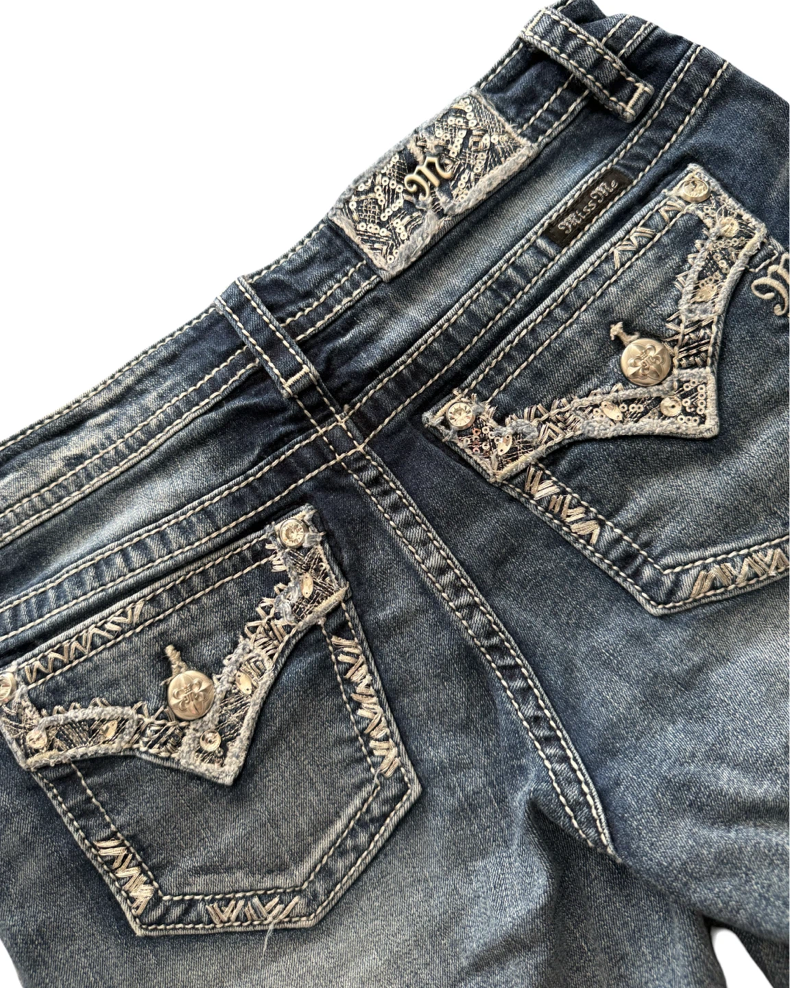 Y2K Miss Me Denim Shorts - photo 5