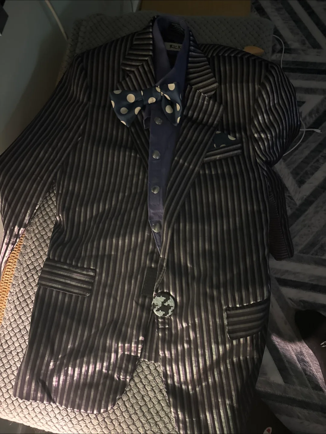 Costume Striped Suit with Bow Tie thumbnail
