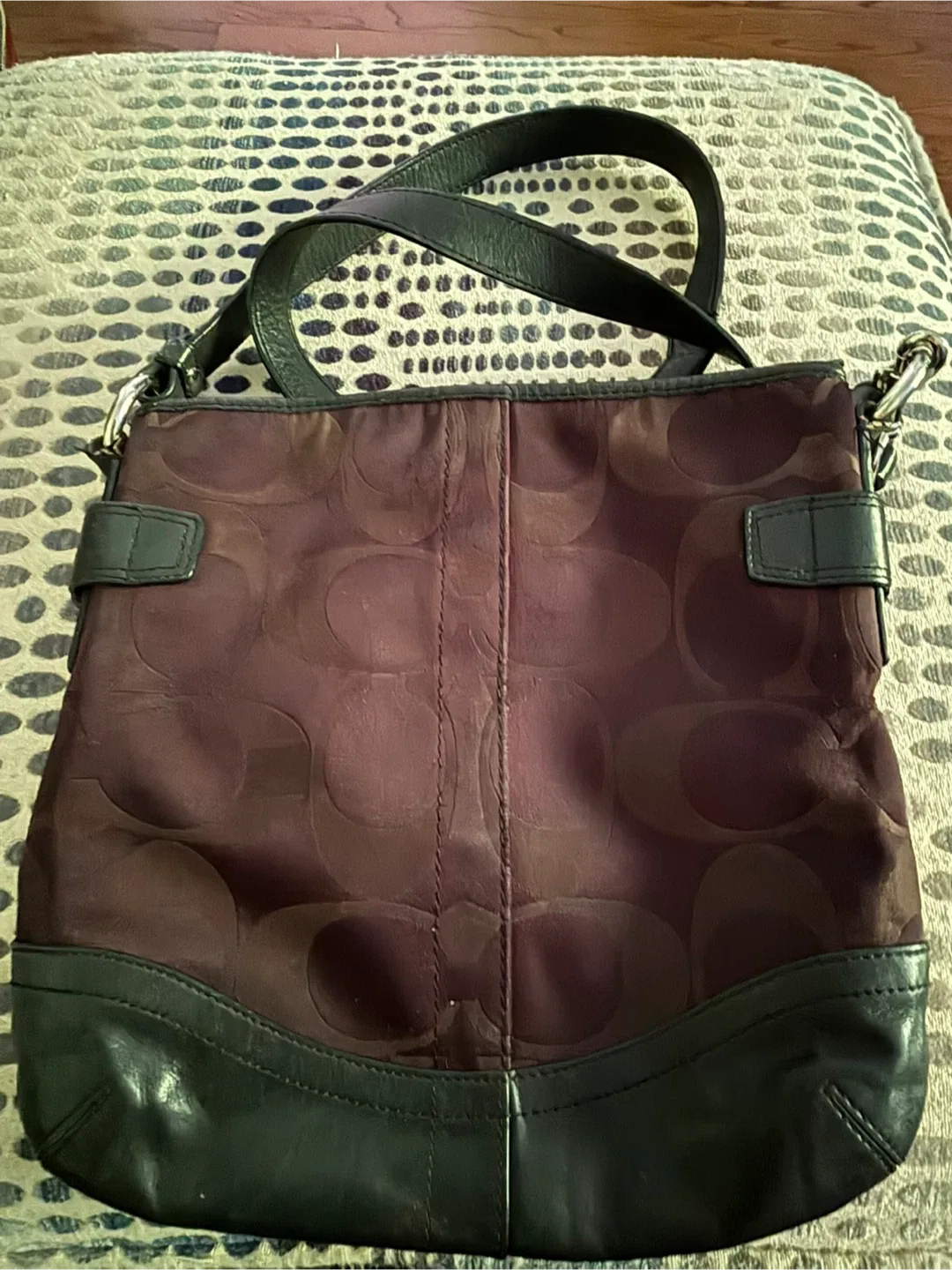 Coach F19730 Purple & Black Shoulder Bag image indicator(2)