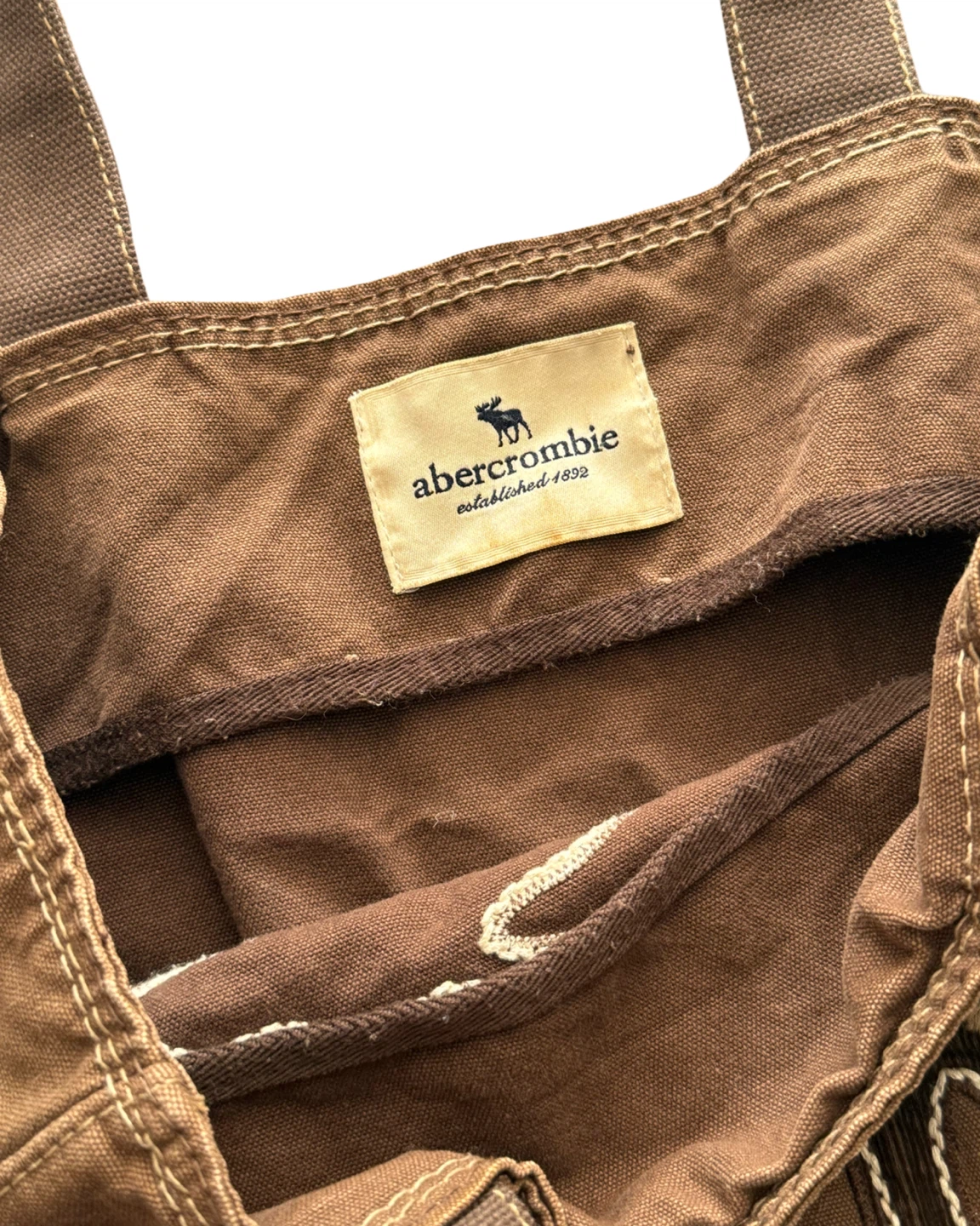 Y2K Abercrombie & Fitch Brown Tote Bag - photo 3