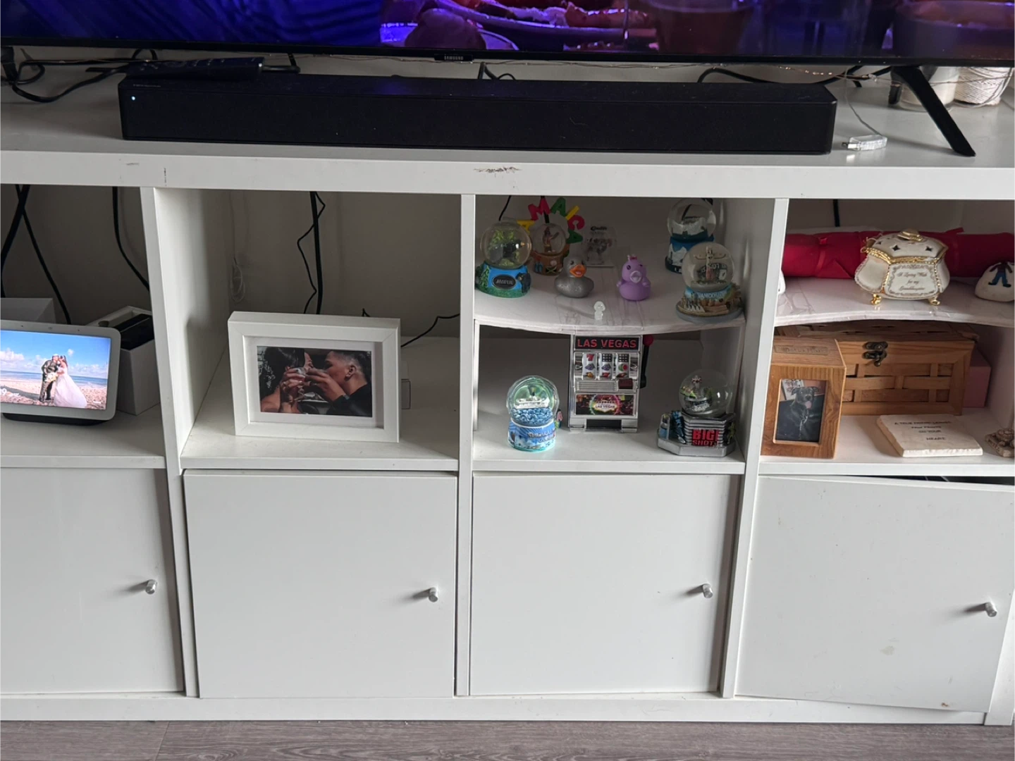 IKEA white tv Stand with storage