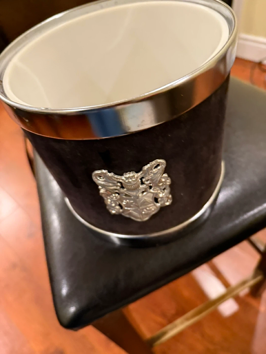 Vintage Silverplate Ice Bucket with Tongs - photo 3