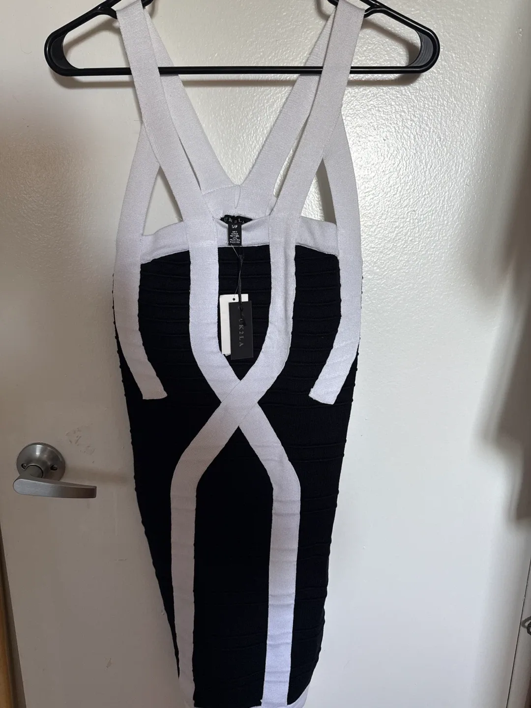 UK2LA Black & White Bandage Dress thumbnail