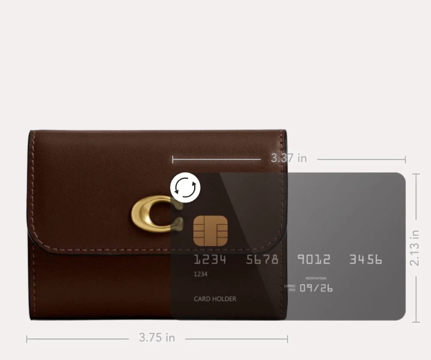 Brand New Coach Brown Leather Wallet image indicator(7)