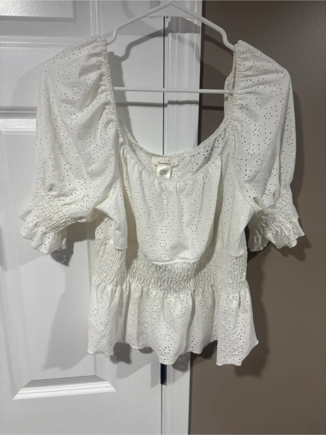 Urban Romantics White Eyelet Blouse thumbnail