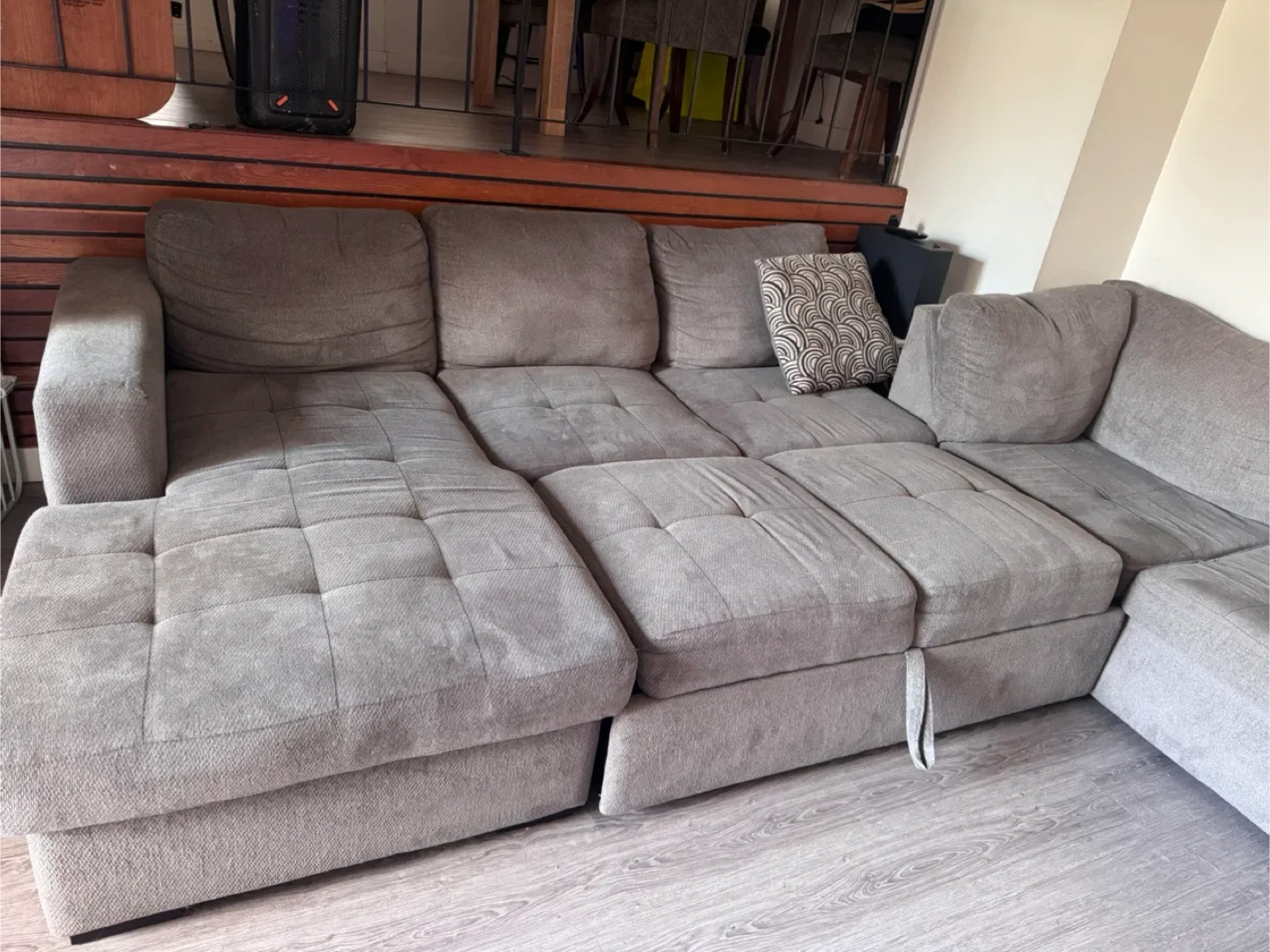 Grey Sectional Sofa with Chaise Lounge image indicator(2)