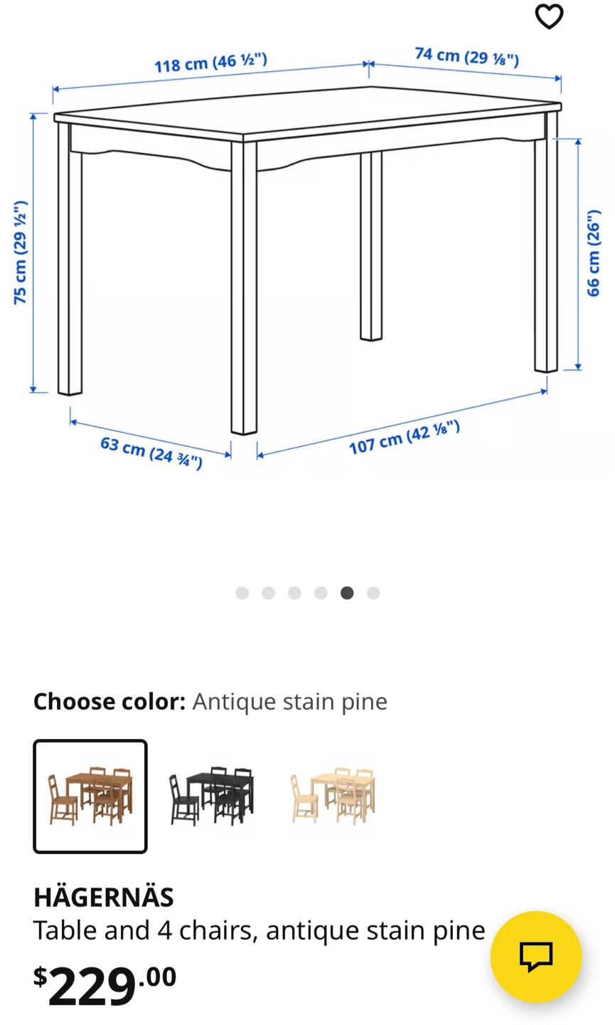 Dining Table + 4 Chairs w/ Cushions (Ikea) - photo 3