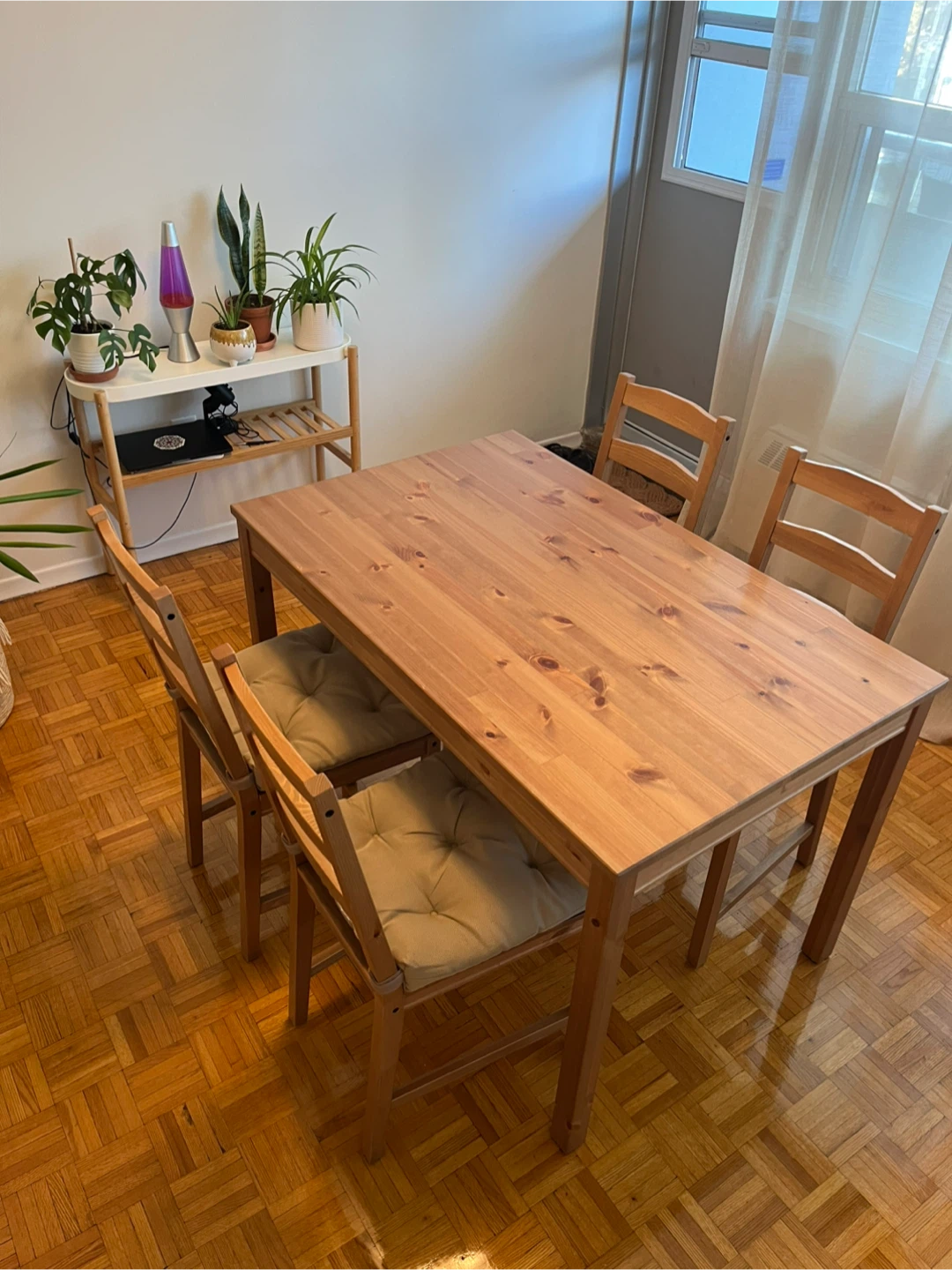 Dining Table + 4 Chairs w/ Cushions (Ikea) - photo 4