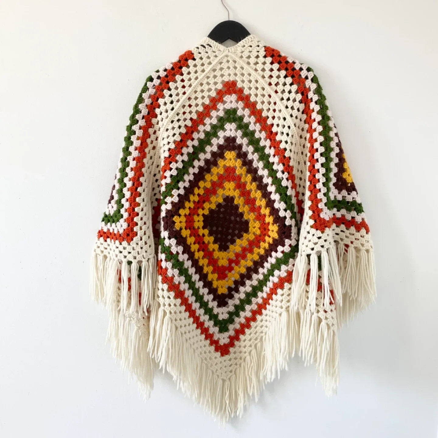 Hand Crochet Shawl with Fringes image indicator(4)