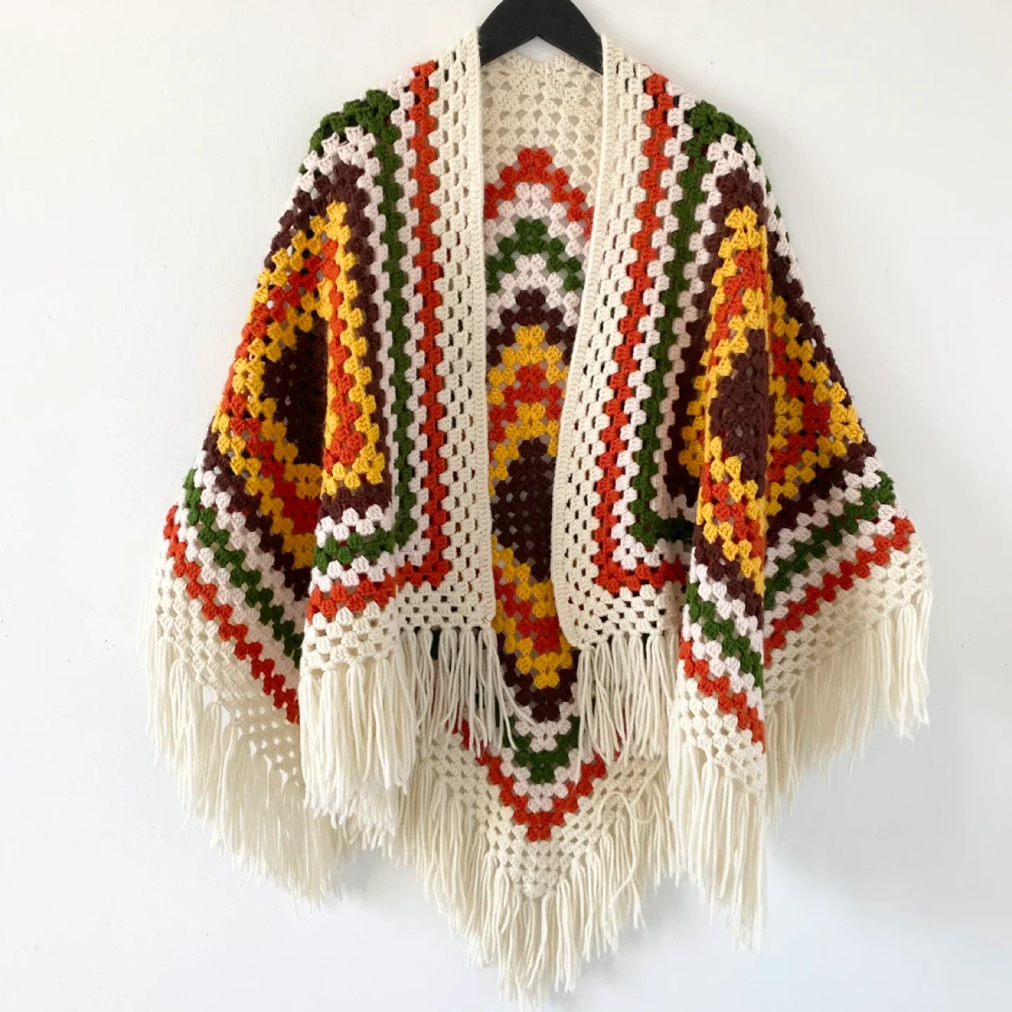 Hand Crochet Shawl with Fringes image indicator(3)