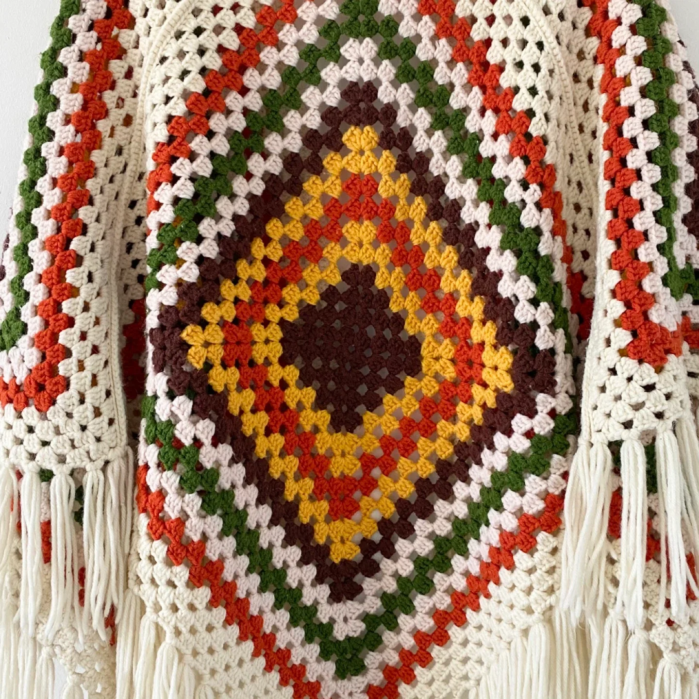 Hand Crochet Shawl with Fringes image indicator(5)