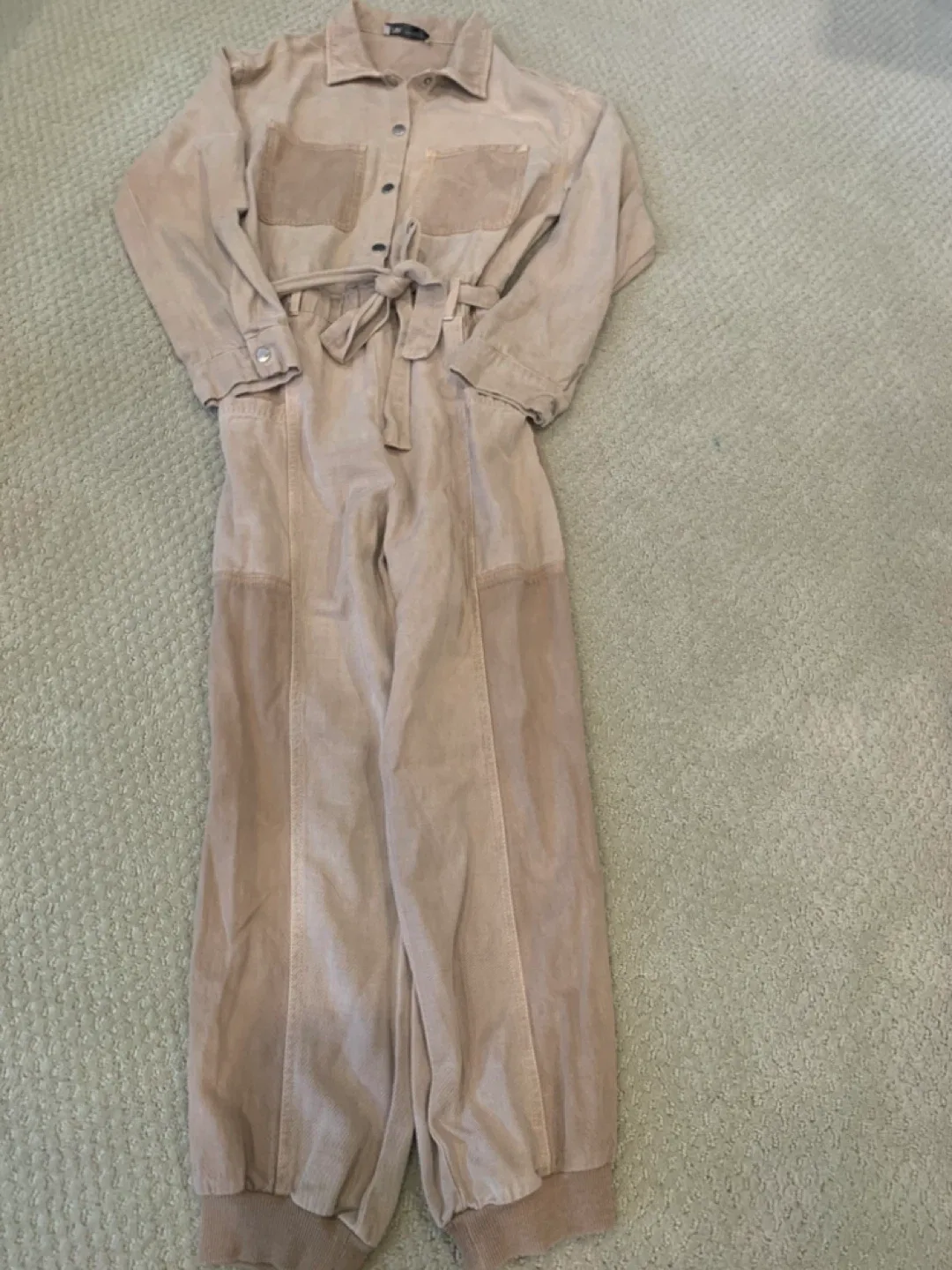 Zara Beige Jumpsuit, Size 11-12 image indicator(3)