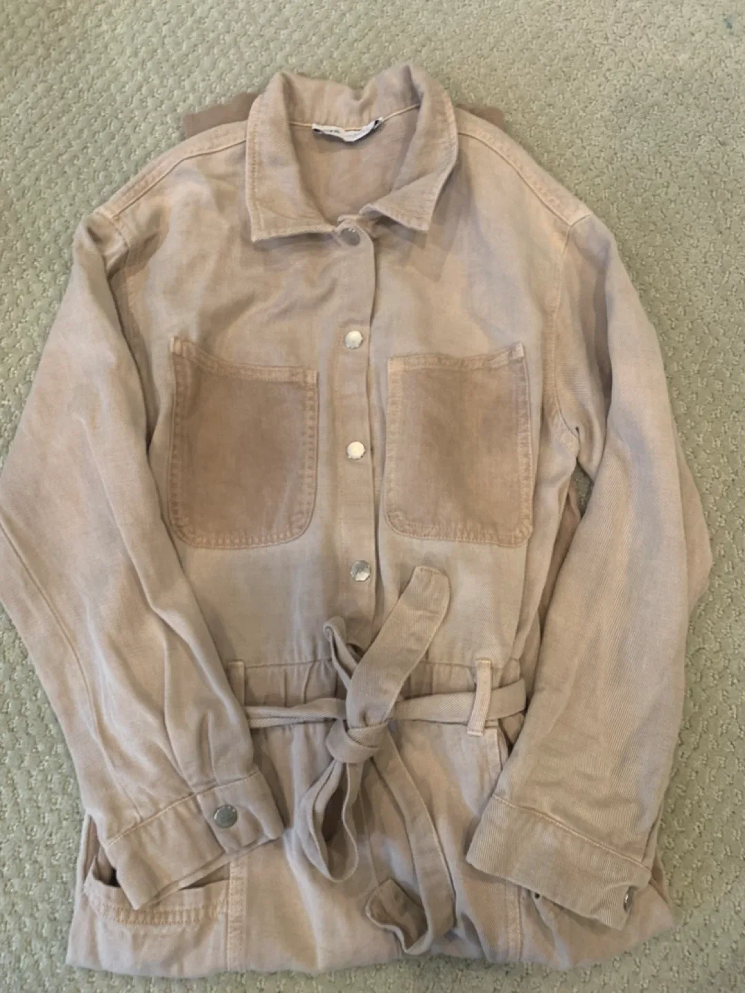 Zara Beige Jumpsuit, Size 11-12 image indicator(4)