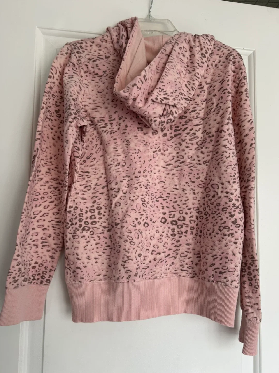 Zara Girls Pink Leopard Print Hoodie, Size 13-14 image indicator(2)