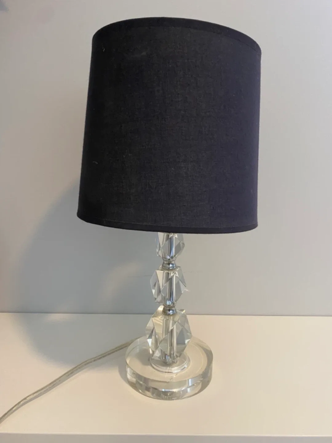 Crystal Table Lamp with Black Shade image indicator(2)