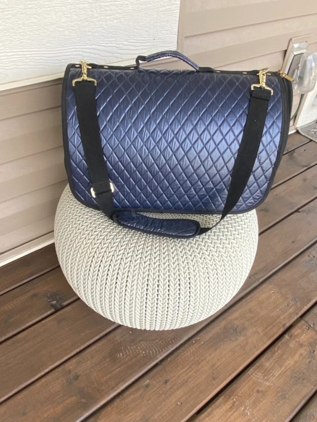 Blue Quilted Pet Carrier image indicator(4)