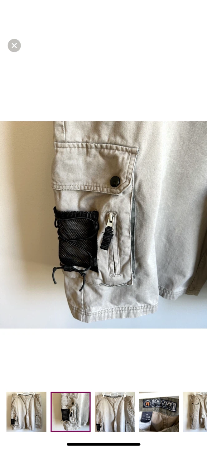 Rodeo Club Flat Front Cotton Cargo Shorts Mens Size 38 - photo 2