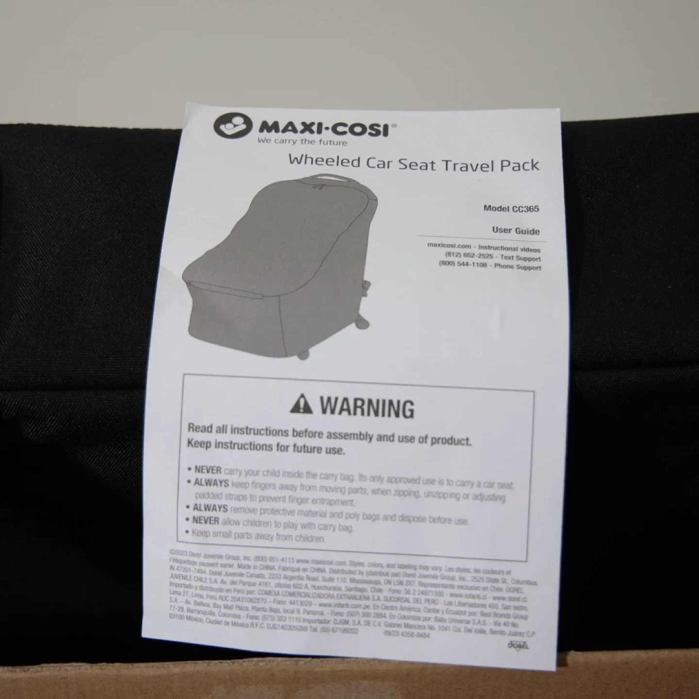 Maxi-Cosi Wheeled Car Seat Travel Pack - Black image indicator(9)
