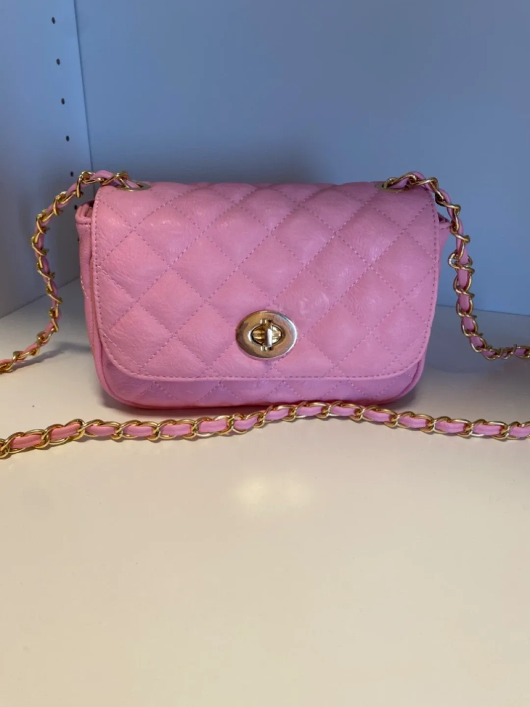 New Aldo Pink Quilted Crossbody Bag image indicator(2)
