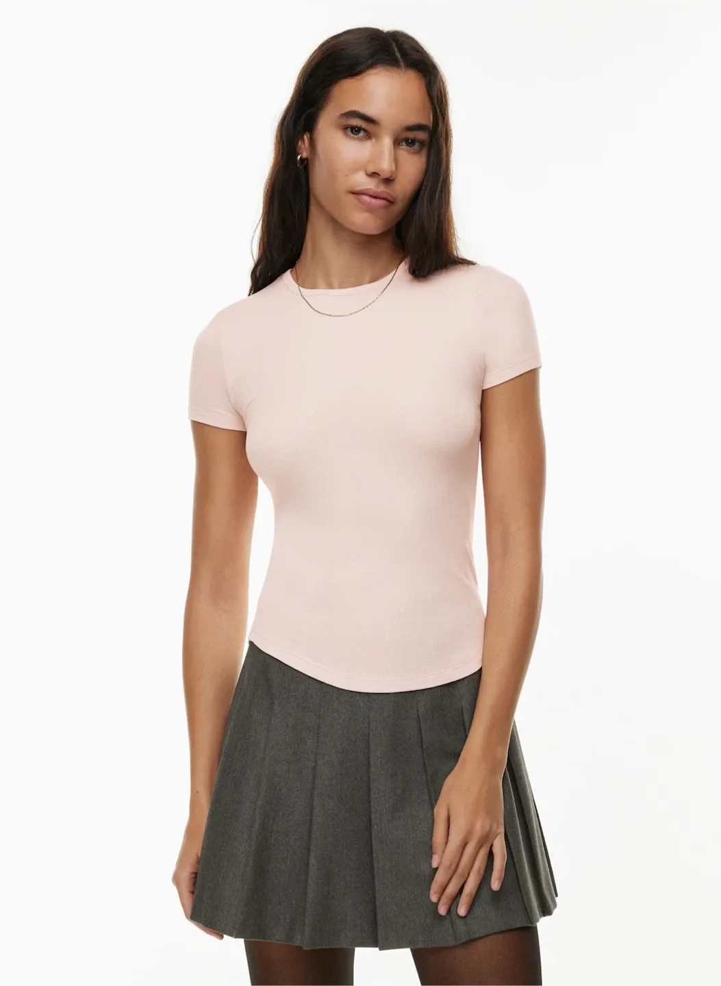 Aritzia ReRib T-Shirt - Sunday Best Pale Blue - Size Small