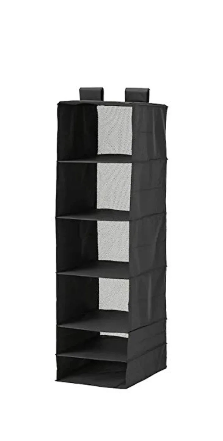 Organizer with 6 compartments, Black thumbnail