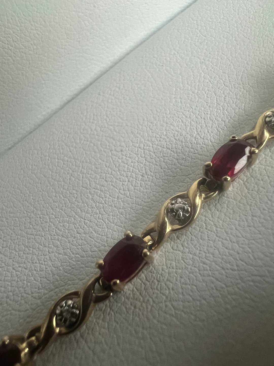 10 k Ruby & Diamond Bracelet in Gold