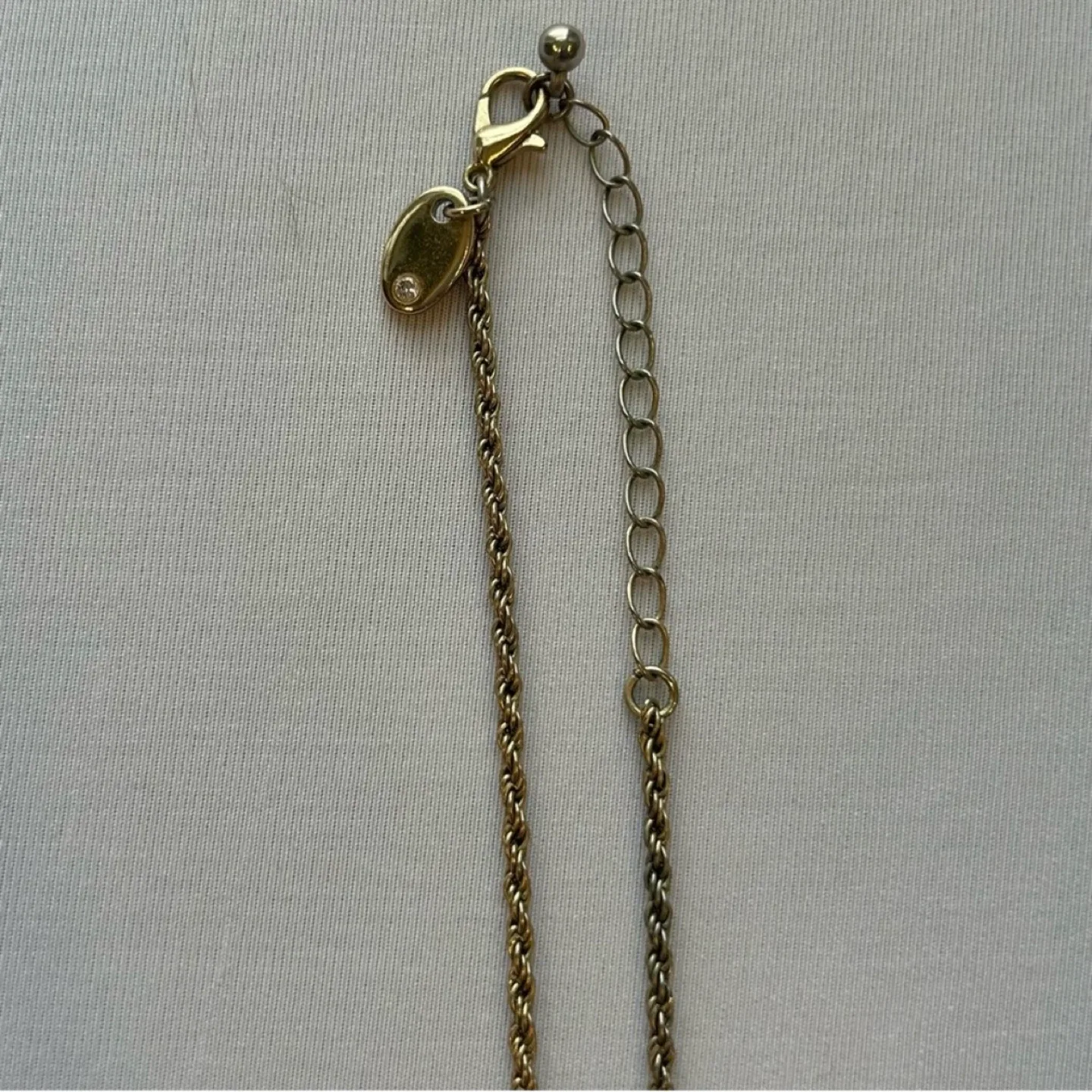 Lily Morgan Long Gold Chain Necklace Tassel Rhinestone Pendant image indicator(3)