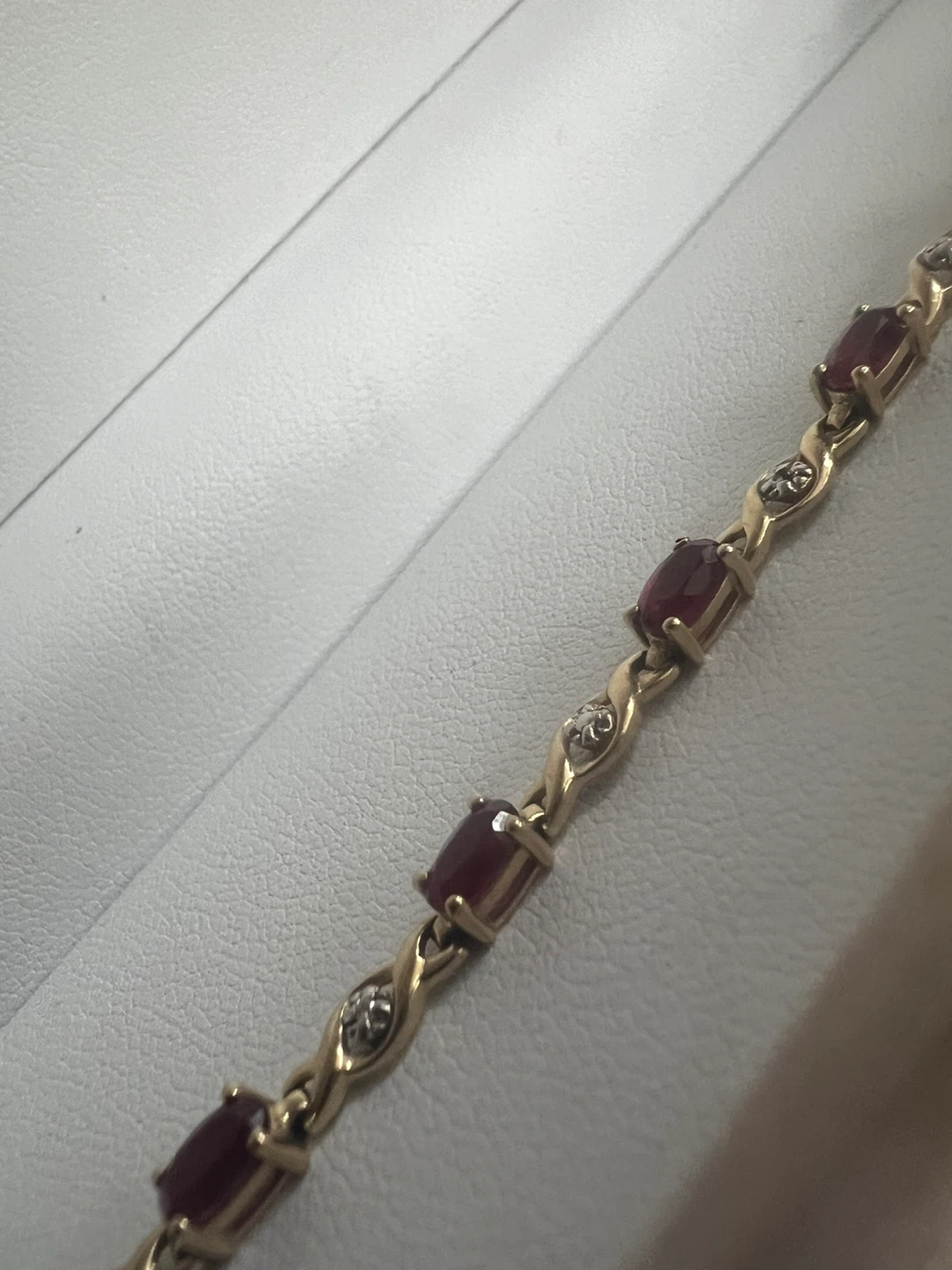 10 k Ruby & Diamond Bracelet in Gold - photo 5