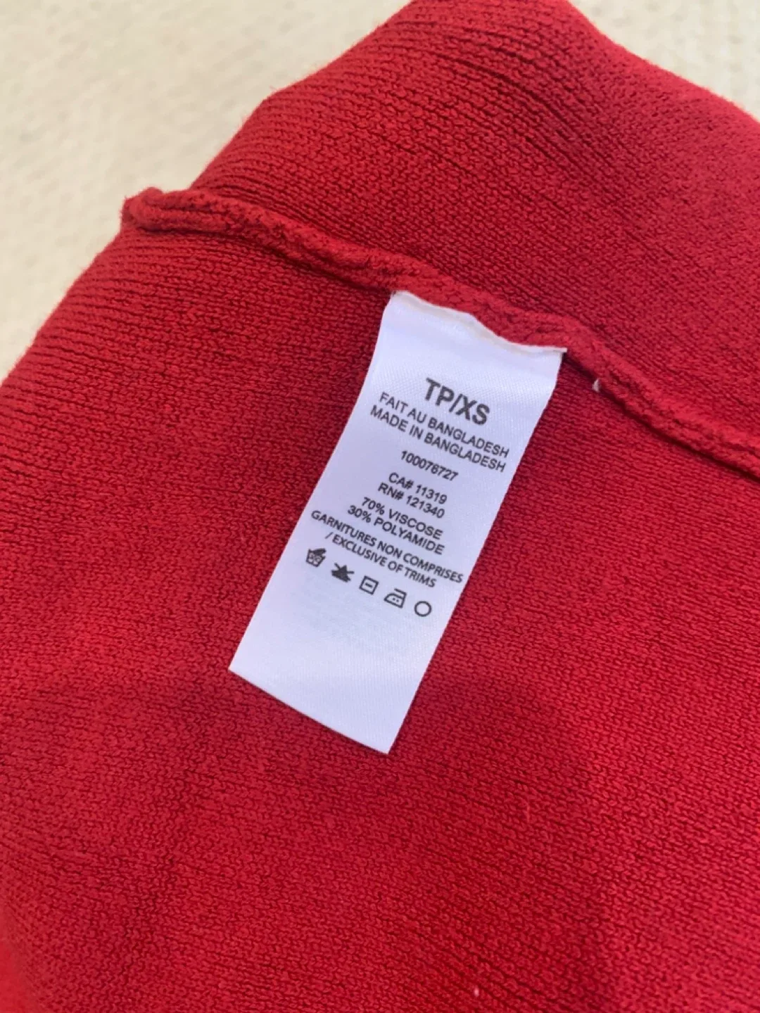 Garage Red Sweater Vest - Size XS image indicator(3)