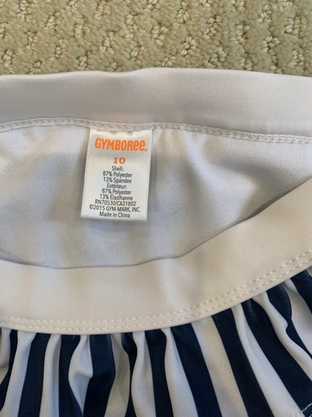 Gymboree Girls' Striped Swimsuit - Size 10 image indicator(3)