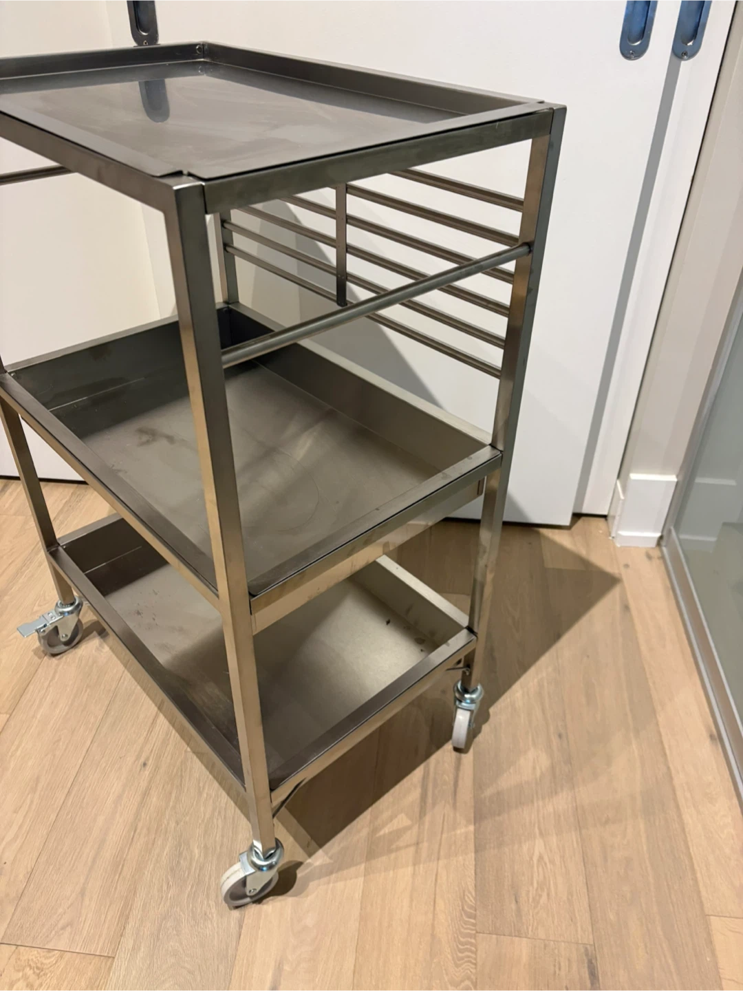IKEA Kungsfor Stainless Steel 3-Tier Rolling Cart - photo 3