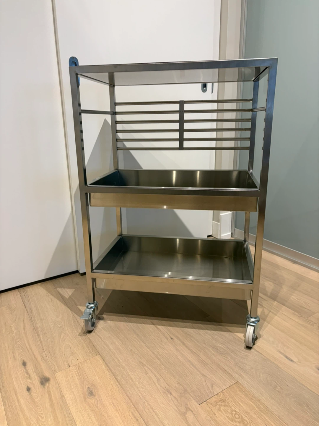 IKEA Kungsfor Stainless Steel 3-Tier Rolling Cart - photo 2