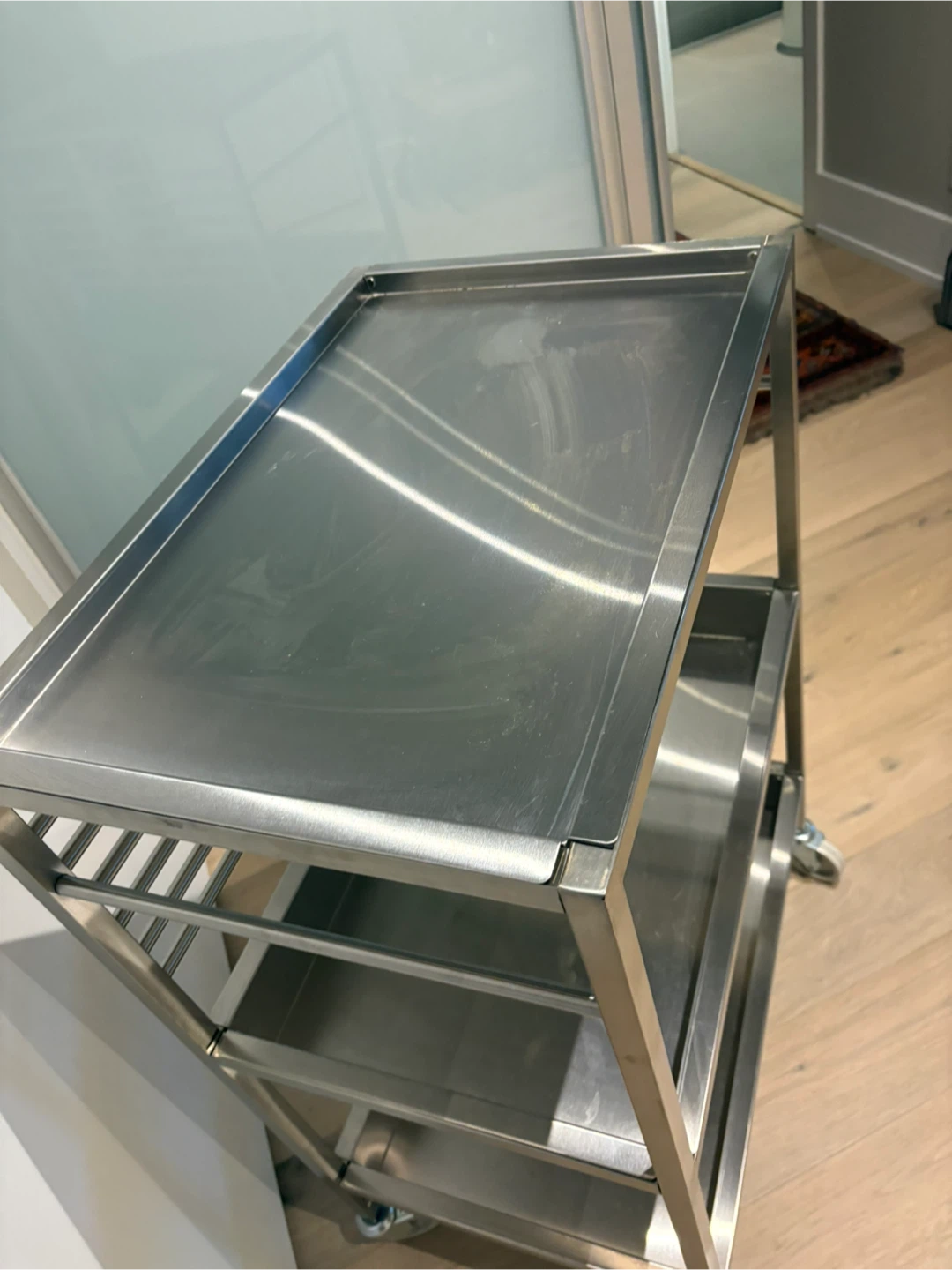 IKEA Kungsfor Stainless Steel 3-Tier Rolling Cart - photo 5