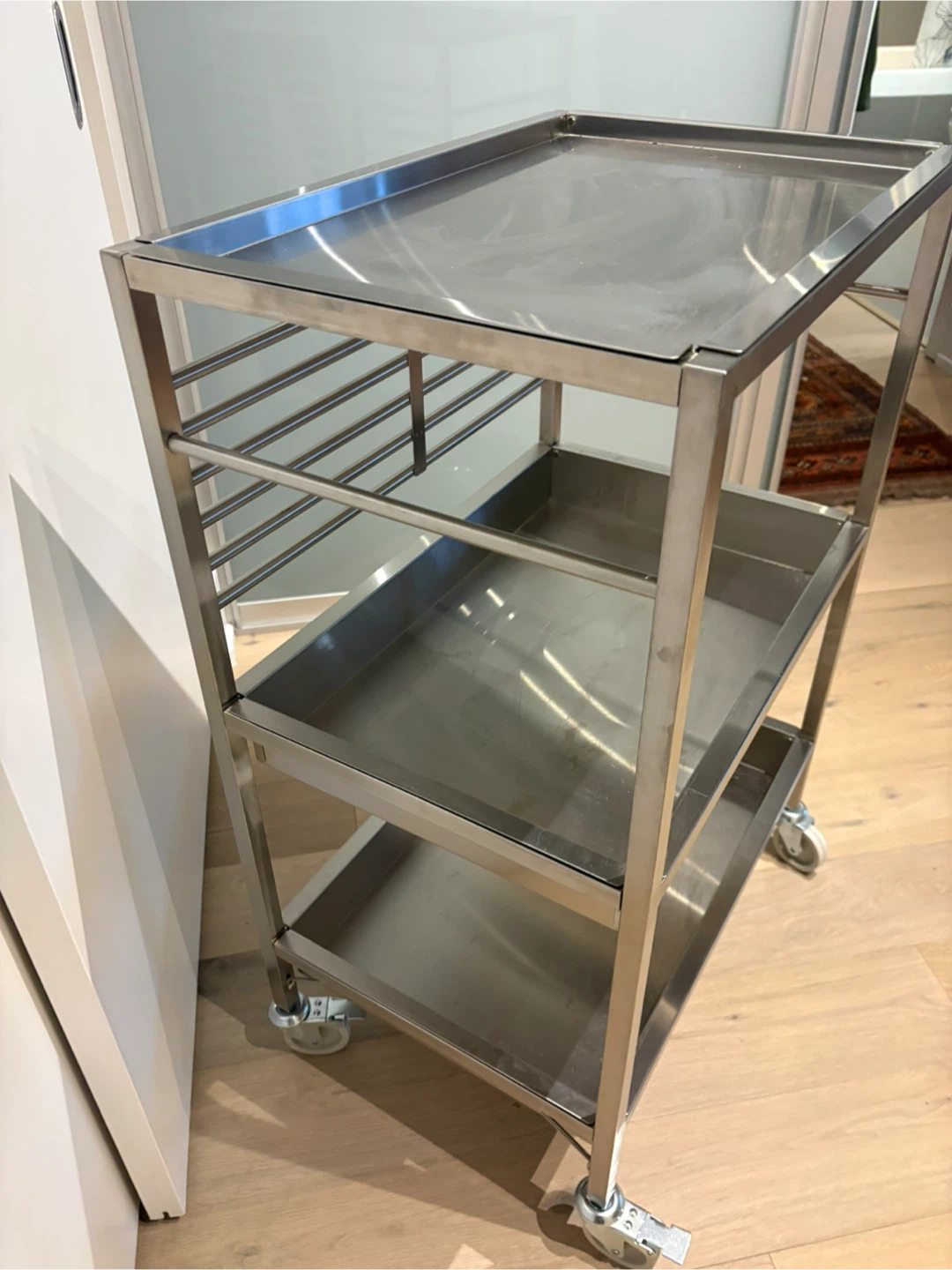 IKEA Kungsfor Stainless Steel 3-Tier Rolling Cart - photo 4