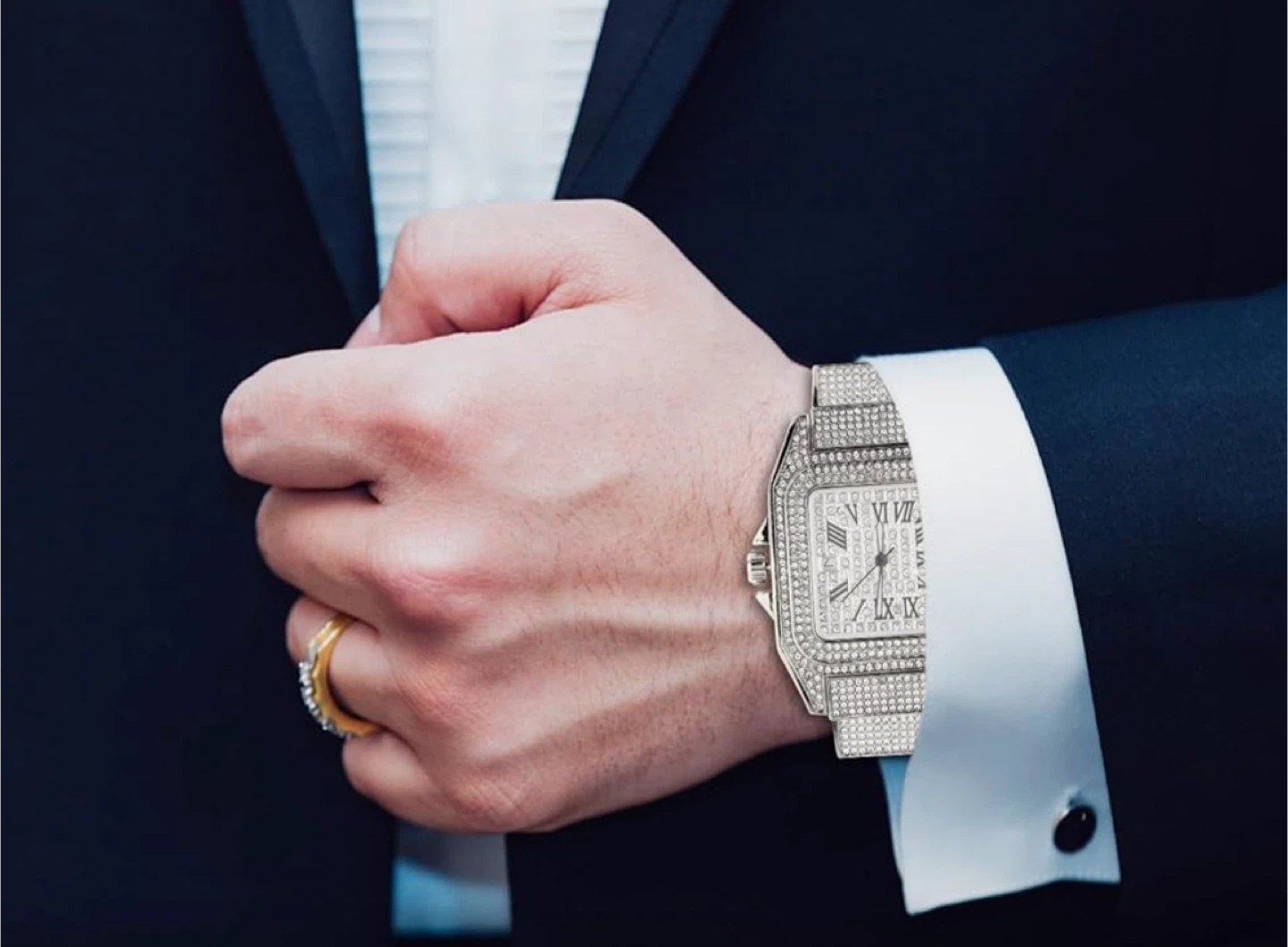 Iced Out Silver Watch - photo 3