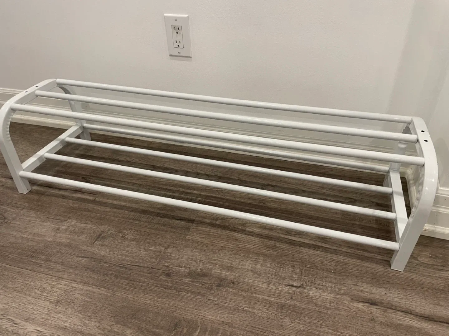 White Metal Shoe Rack thumbnail