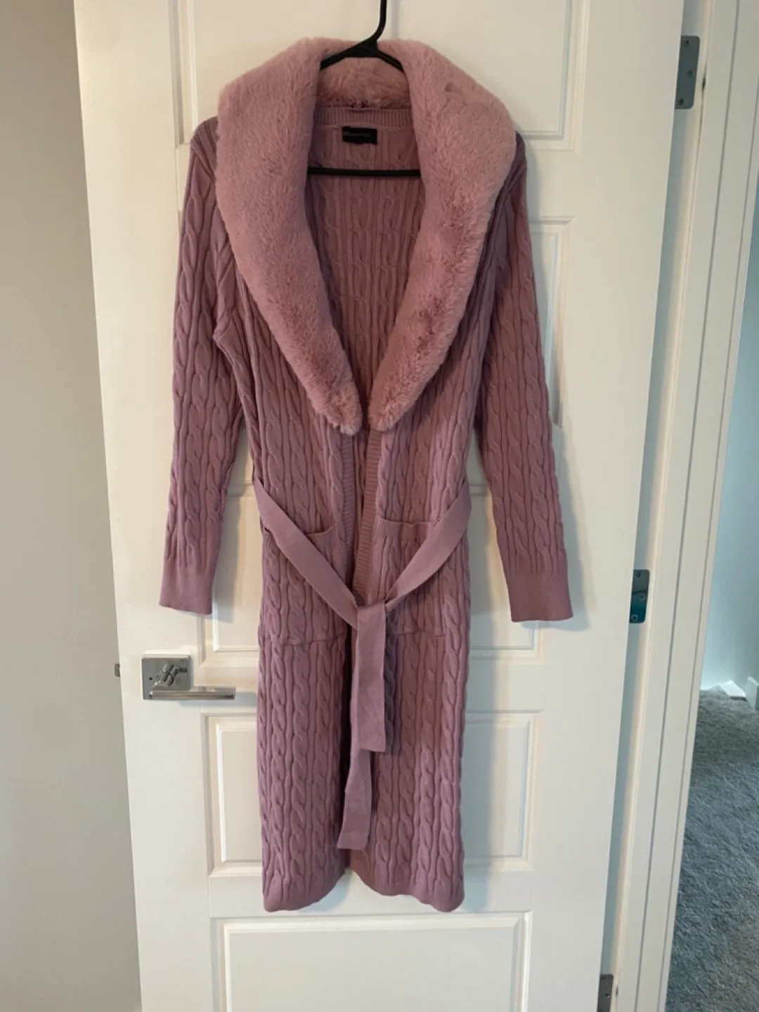 NEW Fashion Nova Lavender Cable Knit Cardigan image indicator(3)