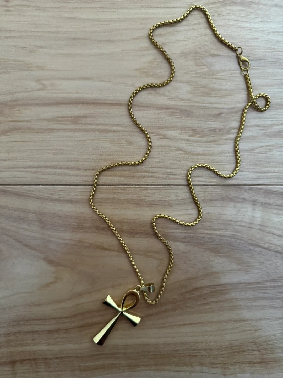 10K Gold Plated Ankh Necklace image indicator(2)