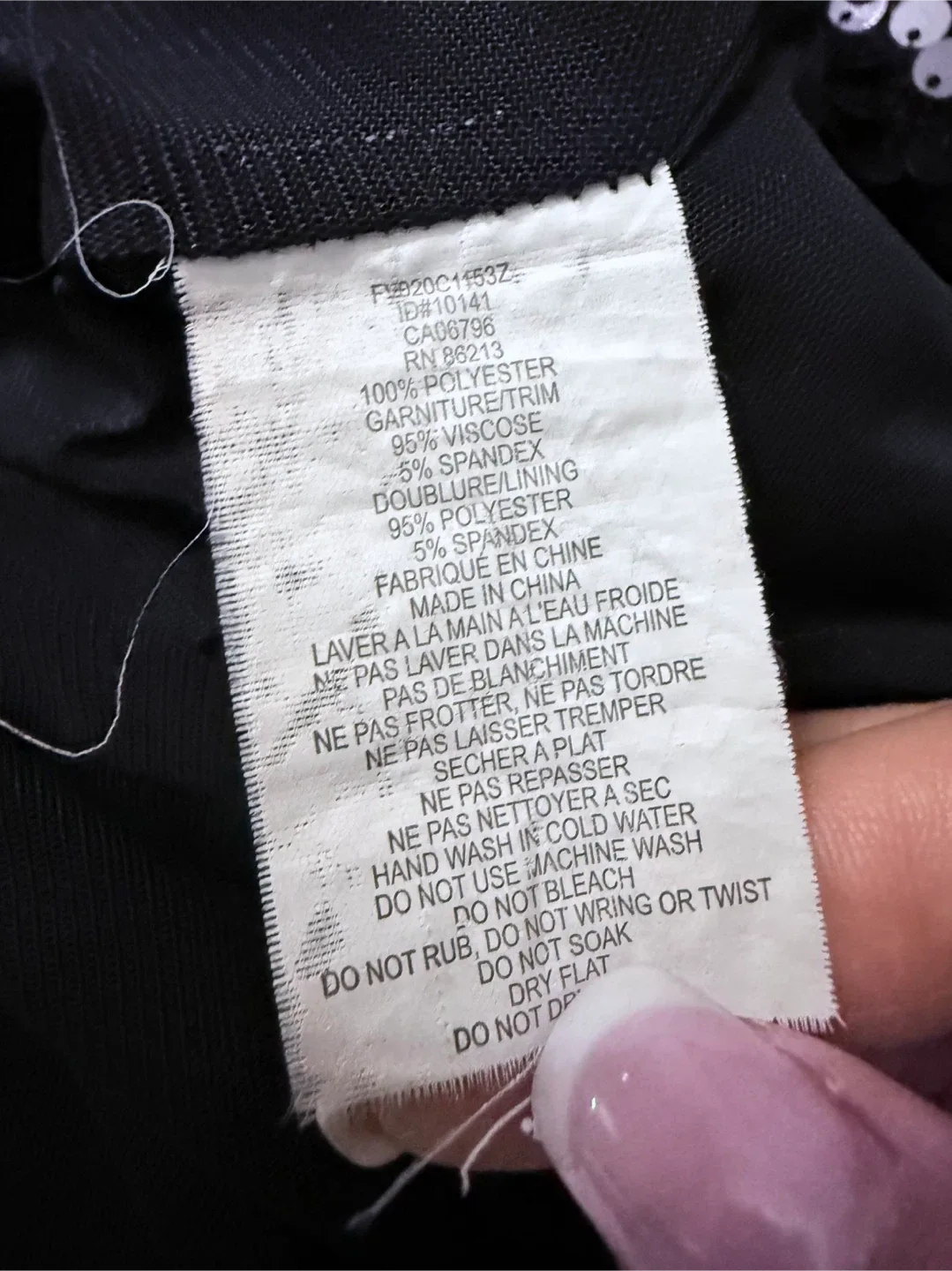 Tristan Black Sequin Top - Size G/L image indicator(6)