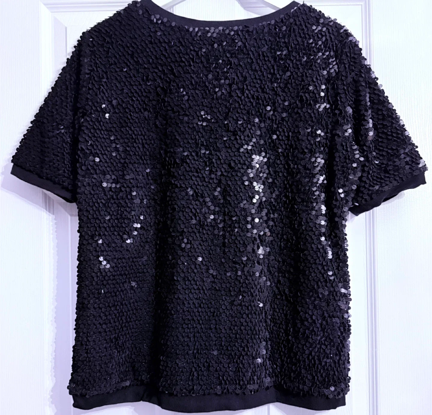 Tristan Black Sequin Top - Size G/L image indicator(3)