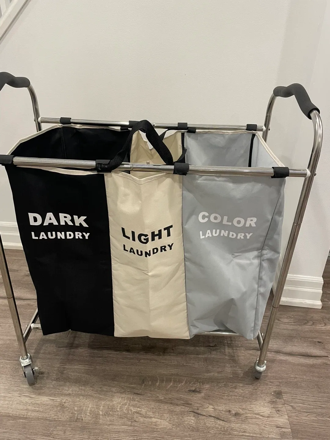 Triple Laundry Sorter Cart thumbnail