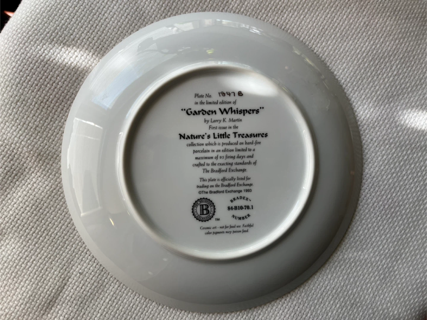 Bradford Exchange Collector’s Plate- Hummingbird and Babies - photo 4