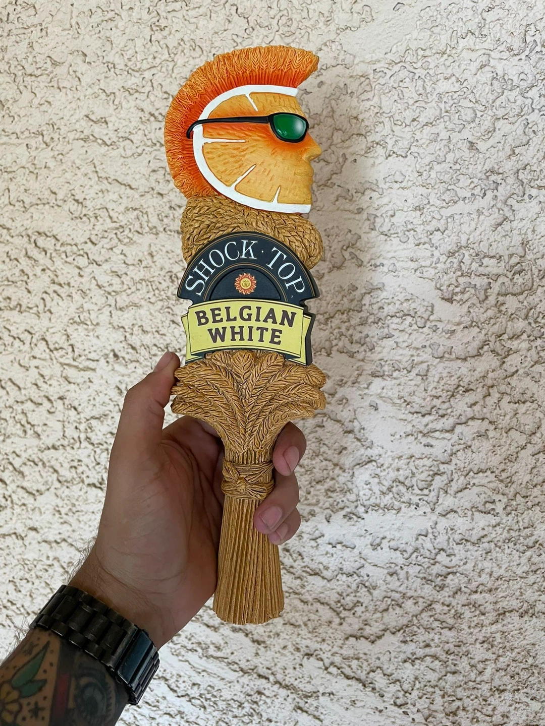Shock Top Belgian White Beer Tap Handle 12" 3D Resin