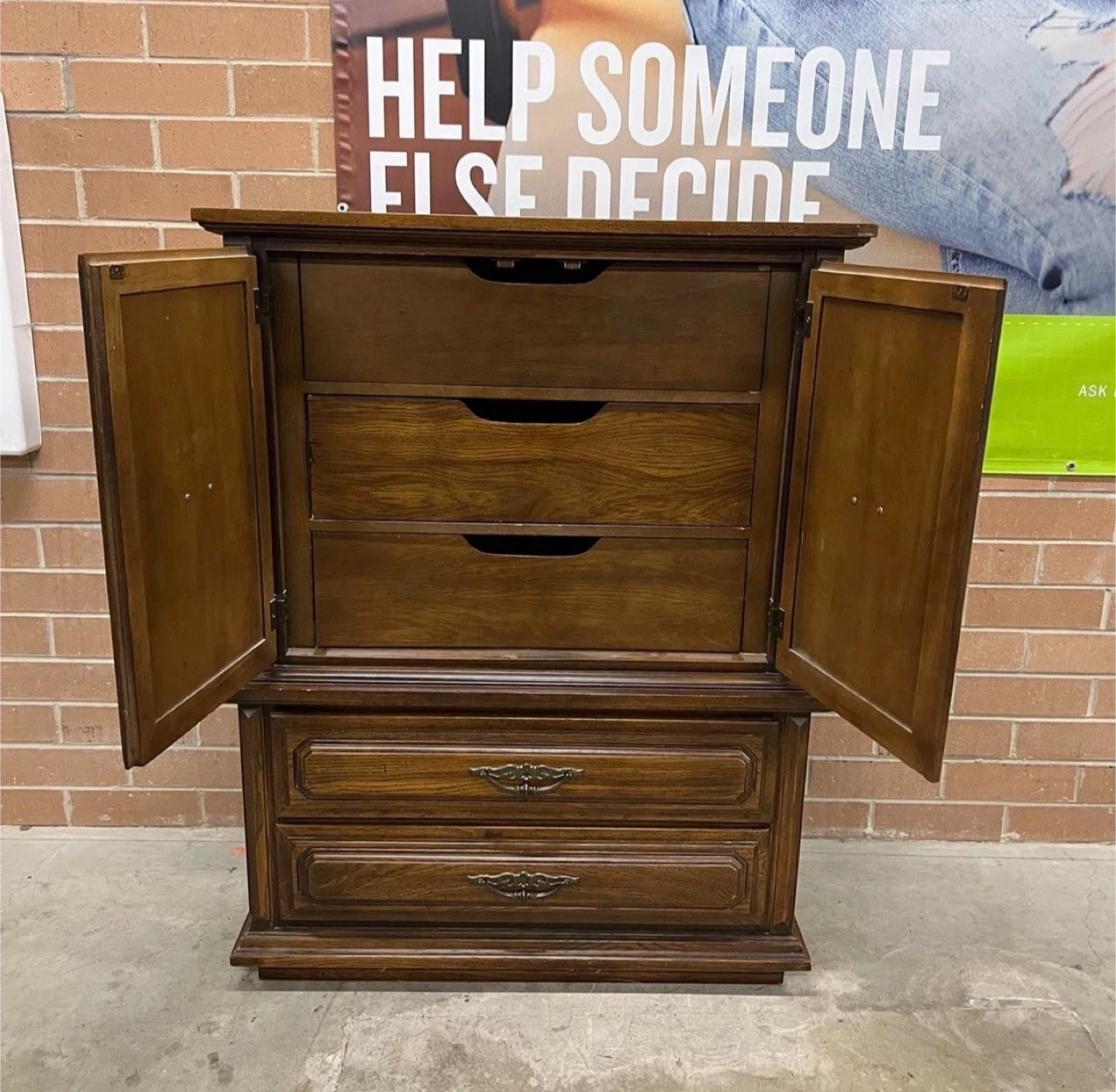 Dixie Brown Wooden Armoire - photo 2