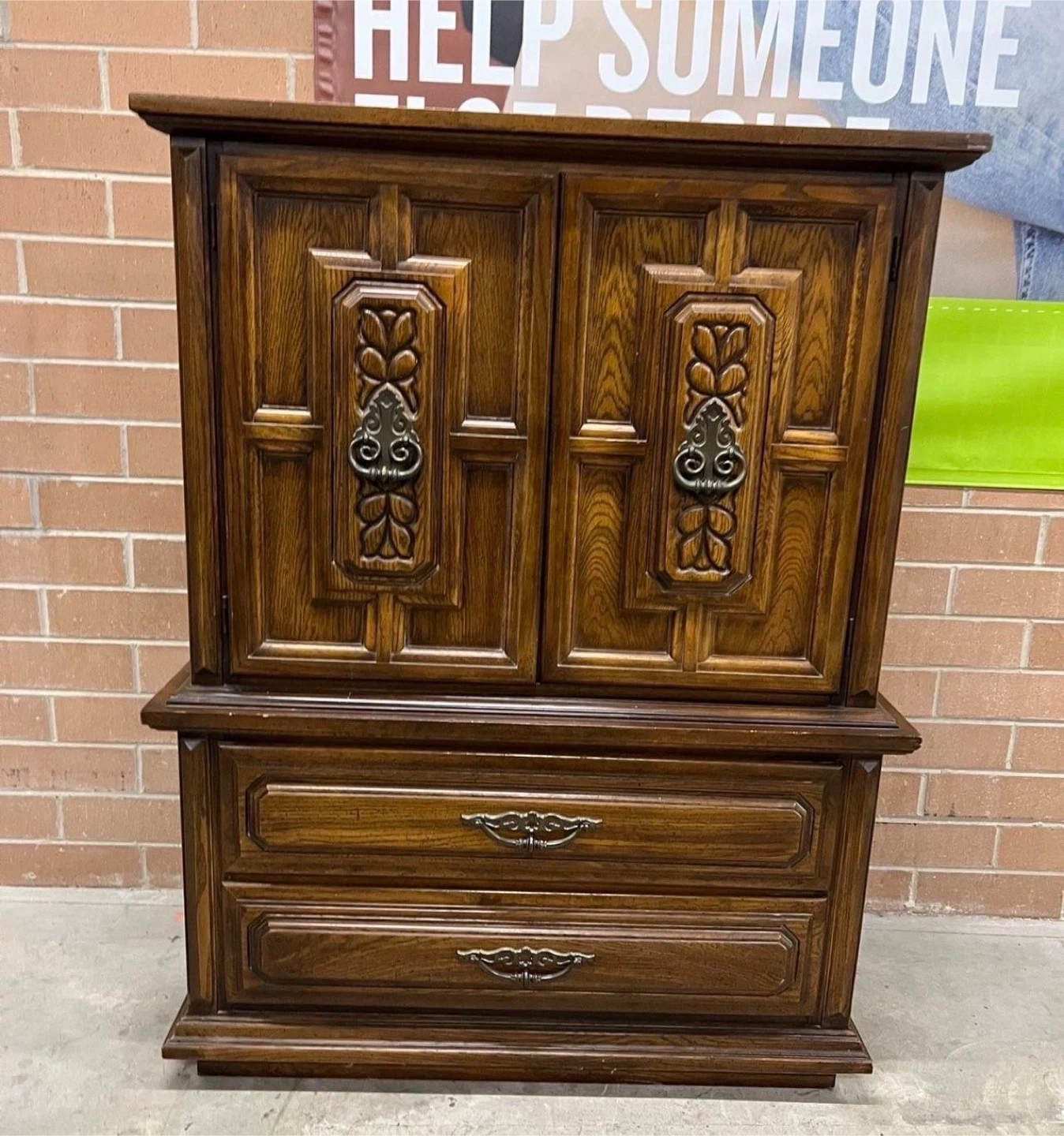 Dixie Brown Wooden Armoire