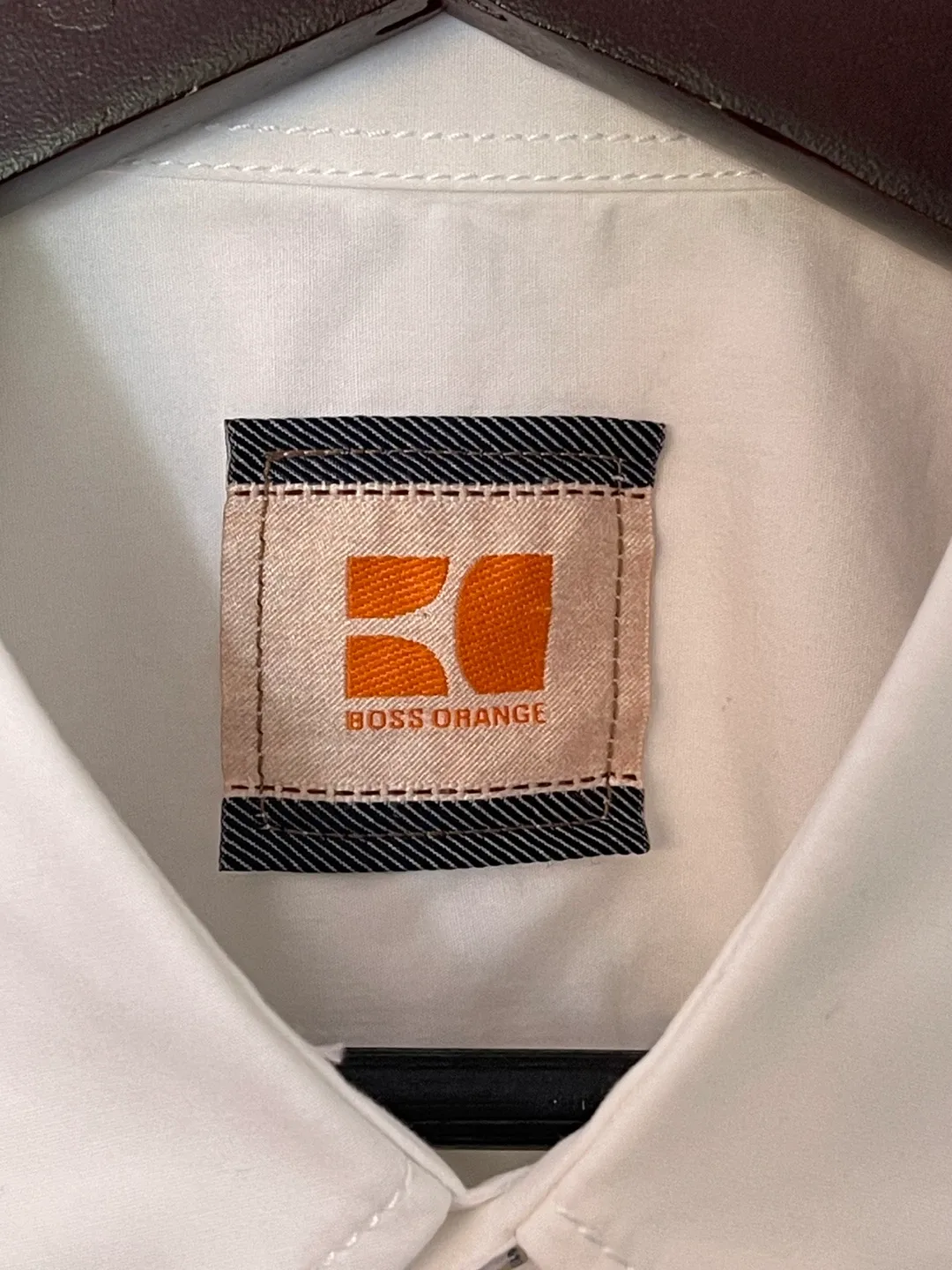 Men’s BOSS Orange White Button-Up Shirt Size Large image indicator(2)