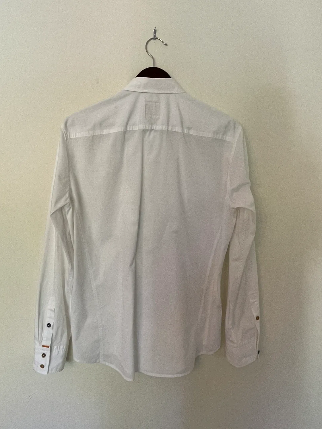 Men’s BOSS Orange White Button-Up Shirt Size Large image indicator(4)