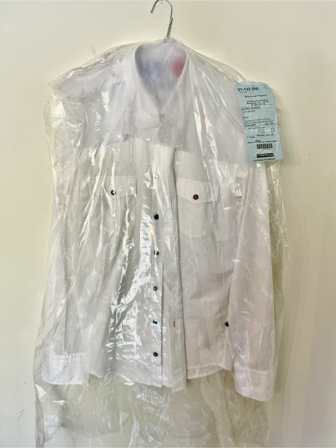 Men’s BOSS Orange White Button-Up Shirt Size Large image indicator(5)